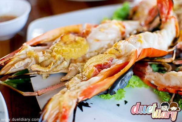 กุ้งเผา,กุ้งแม่น้ำ,กุ้งสด,กุ้งตัวใหญ่,อาหารทะเล,ซีฟู้ด,อยุธยา,เรือนไทย