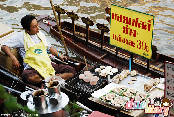 อัมพวา,ตลาดน้ำ,ตลาดน้ำอัมพวา,ของกิน